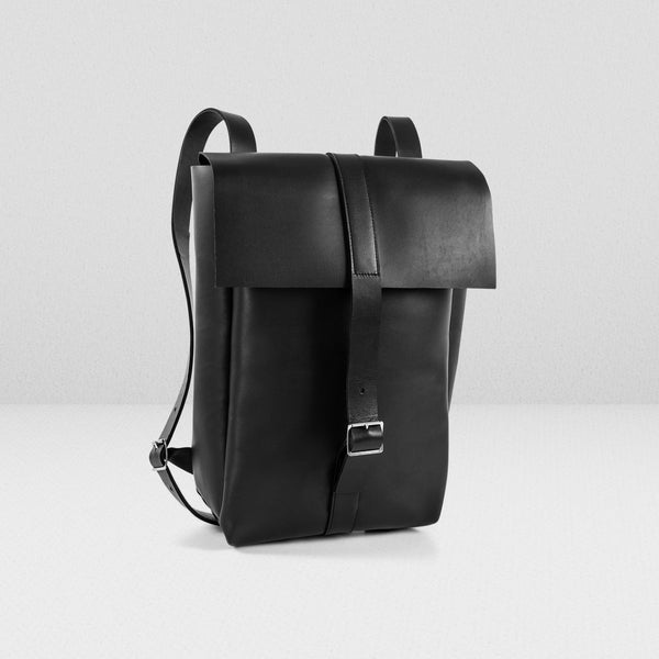 Water Resistant Leather Solid Backpack