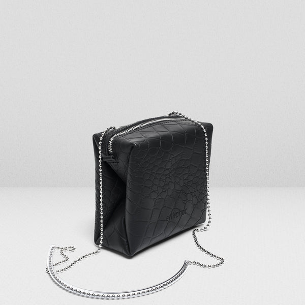 The Cubist Bag in Croc-effect Leather